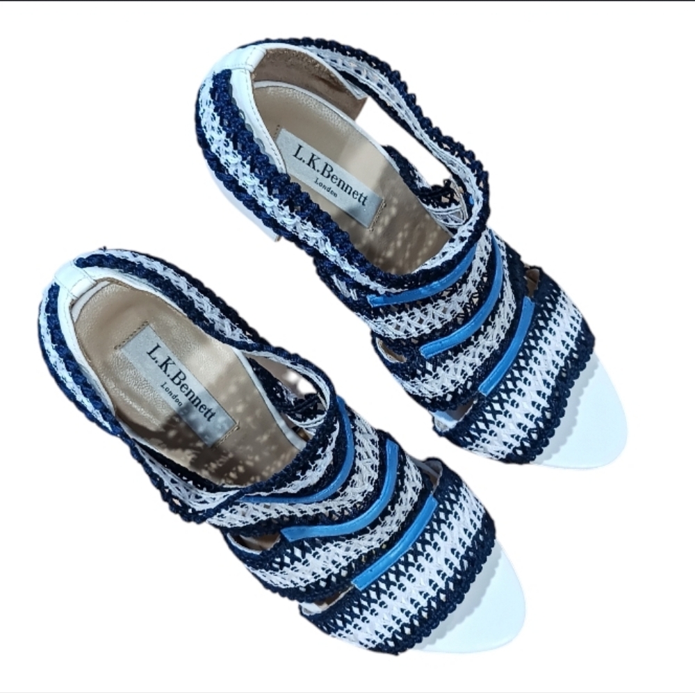 L.K. Bennett Eloise Crochet High Heels - Picture 6 of 14